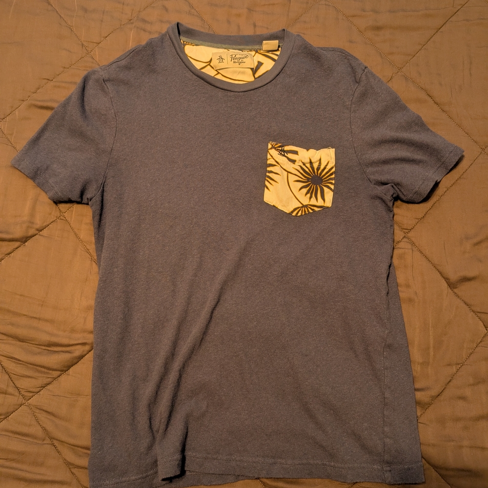 Original Penguin Blue and Yellow Short Sleeve Tees